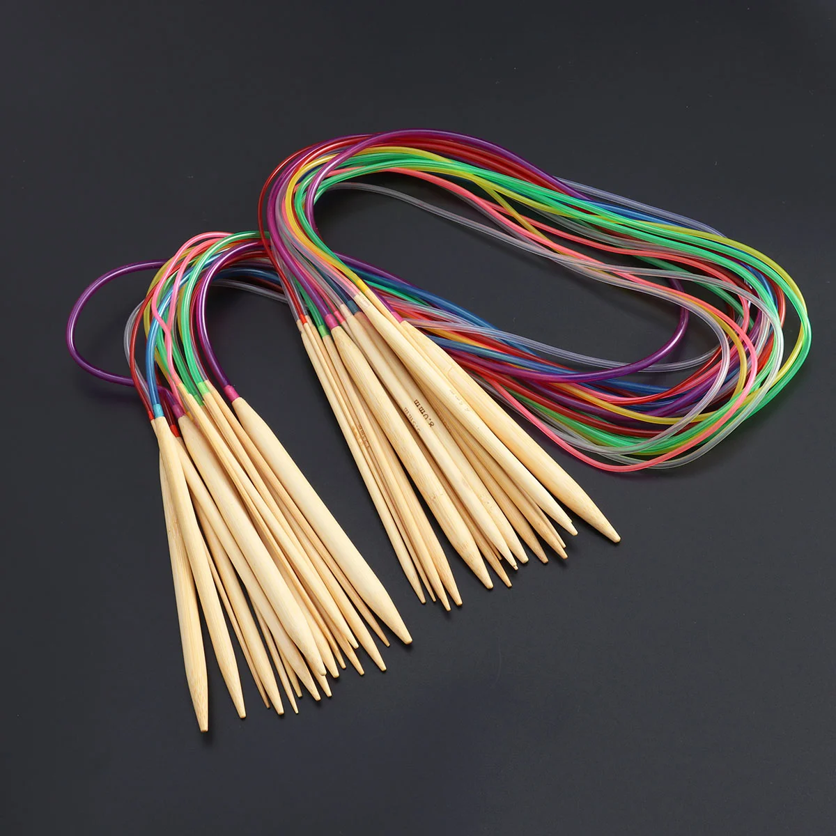 

Needles Knitting Crochet Hook Hooks Afghan Weaving Carpet Tube Tunisian Supplies Large Pointed Single Wooden Circular Bamboo