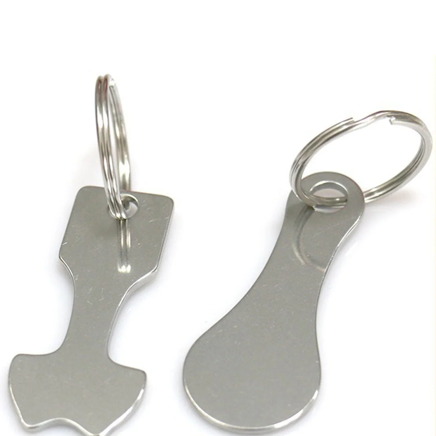 Металлический брелок для ключей жетоны корзины покупок из нержавеющей стали