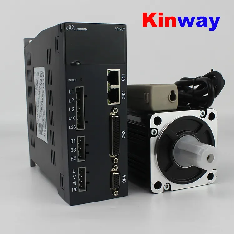 Серводвигатель Kinway 400 Вт 17 бит небрежный энкодер Nema24 сервоприводы с ЧПУ 60 мм 200_240 В