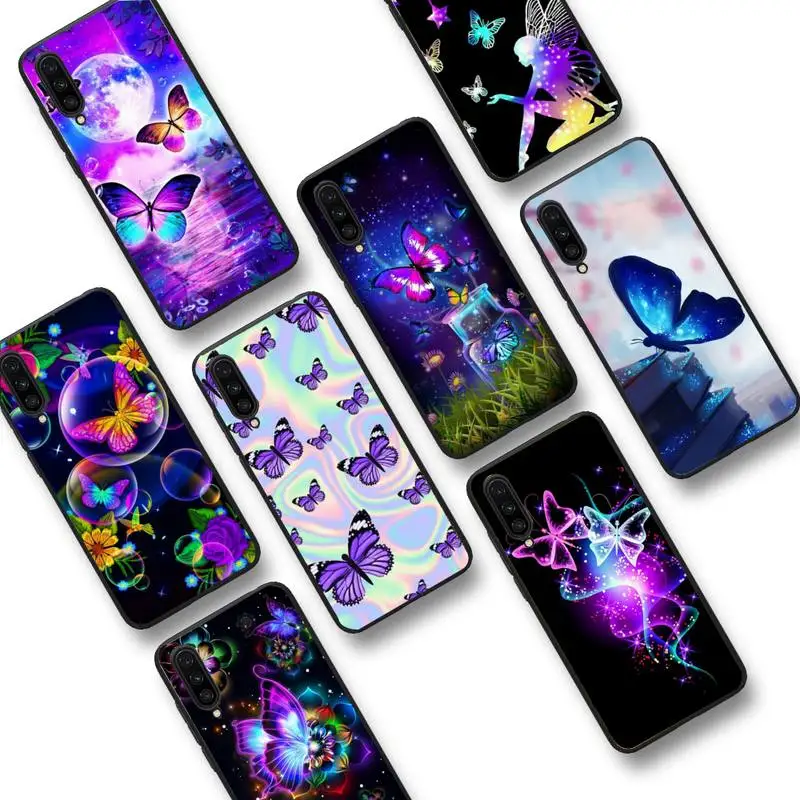 

Colorful Butterfly Phone Case For Redmi 8 9 10 pocoX3 pro for Samsung Note 10 20 for Huawei Mate 20 30 40 50 lite