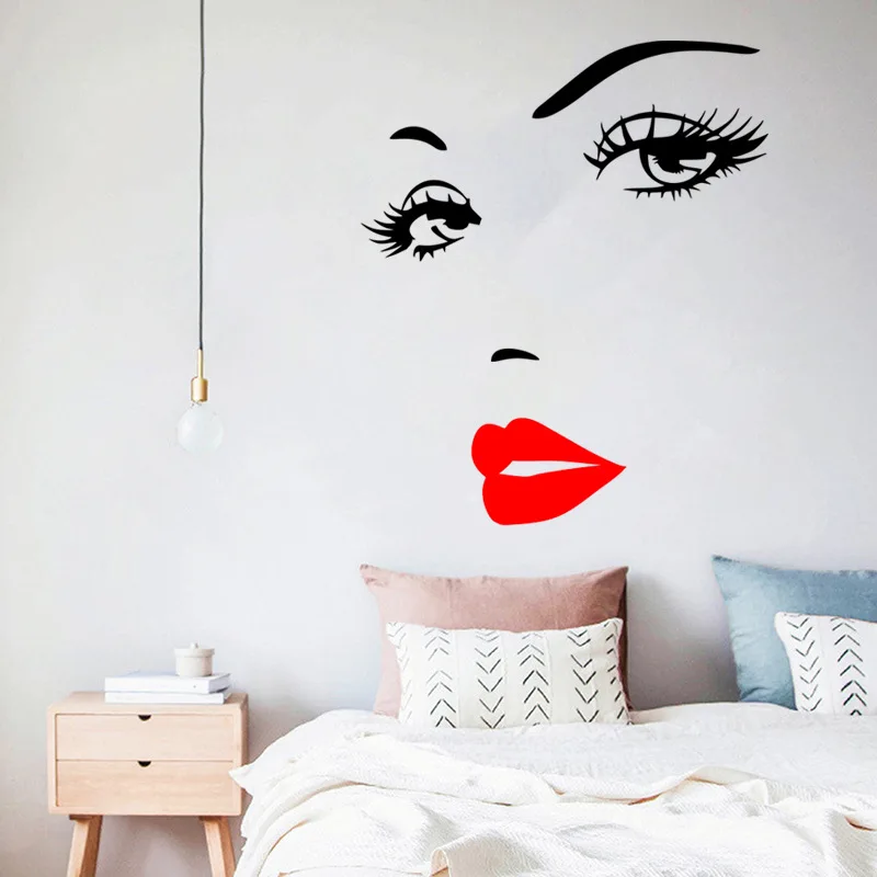 

New Sexy Big Red Lips Living Room Bedroom Background Decoration Wall Sticker Bedroom Decor Living Room Decoration Wall Stickers