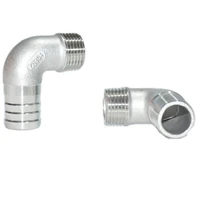 18 14 38 12 34 1 bspt male 681012141516202532mm hose barb hosetail elbow 90 connector 304 stainless sanitary