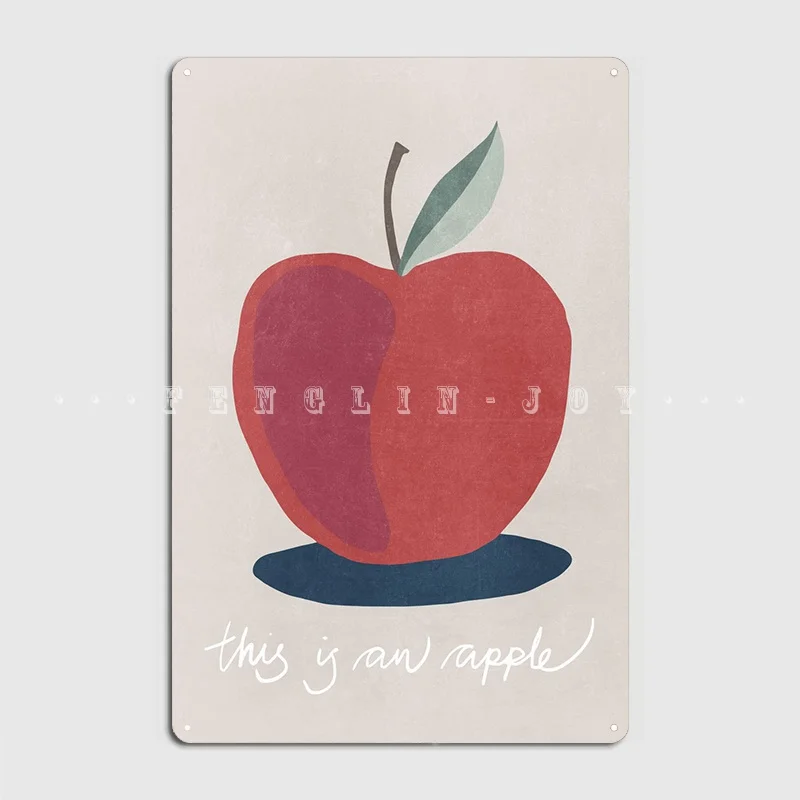 

This Is An Apple Poster Metal Plaque Wall Mural Bar Cave Create Wall Plaque Tin Sign Posters