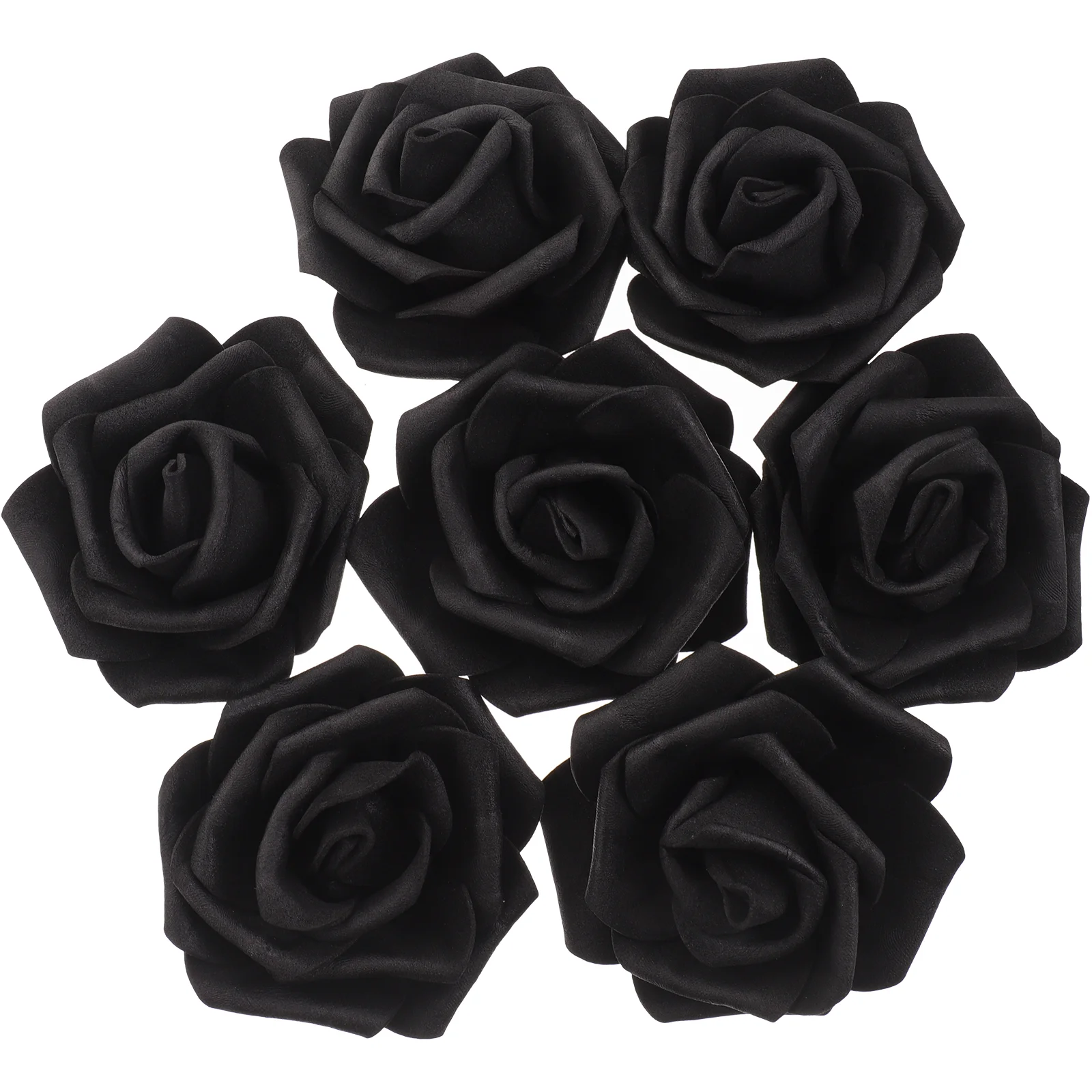 

100 Pcs Artificial Rose Black Wedding Decorations Fake Head Roses Flowers Faux Crafts Bride