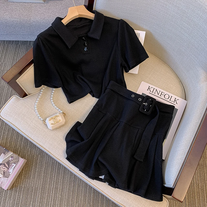 Clothing Women's Sports Skirt Set Elastic Solid Color Breath