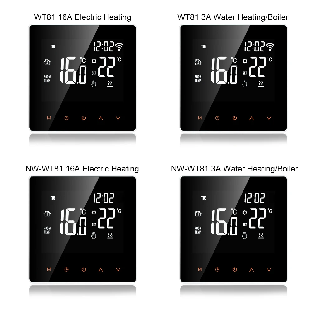 

Tuya WiFi Smart Thermostat APP Control Boiler AC110-230V Temperature Controller Backlight Sensor Heating Type 2