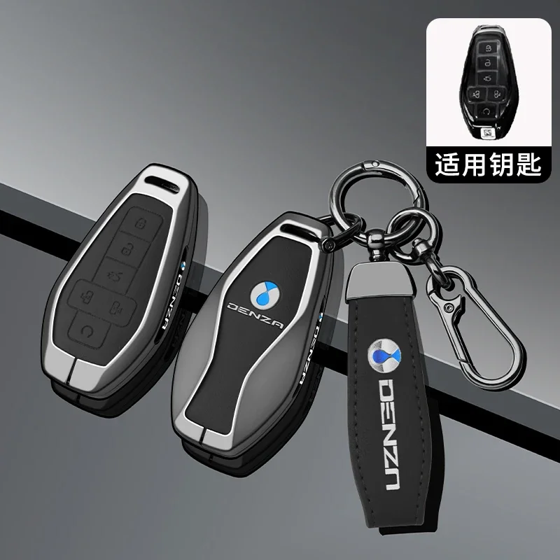 

Кожаный чехол для автомобильного ключа из цинкового сплава Denza D9 Denza N9 Z9 GT N7 N8, брелок для ключей с дистанционным управлением, защитный чехол, аксессуары для интерьера