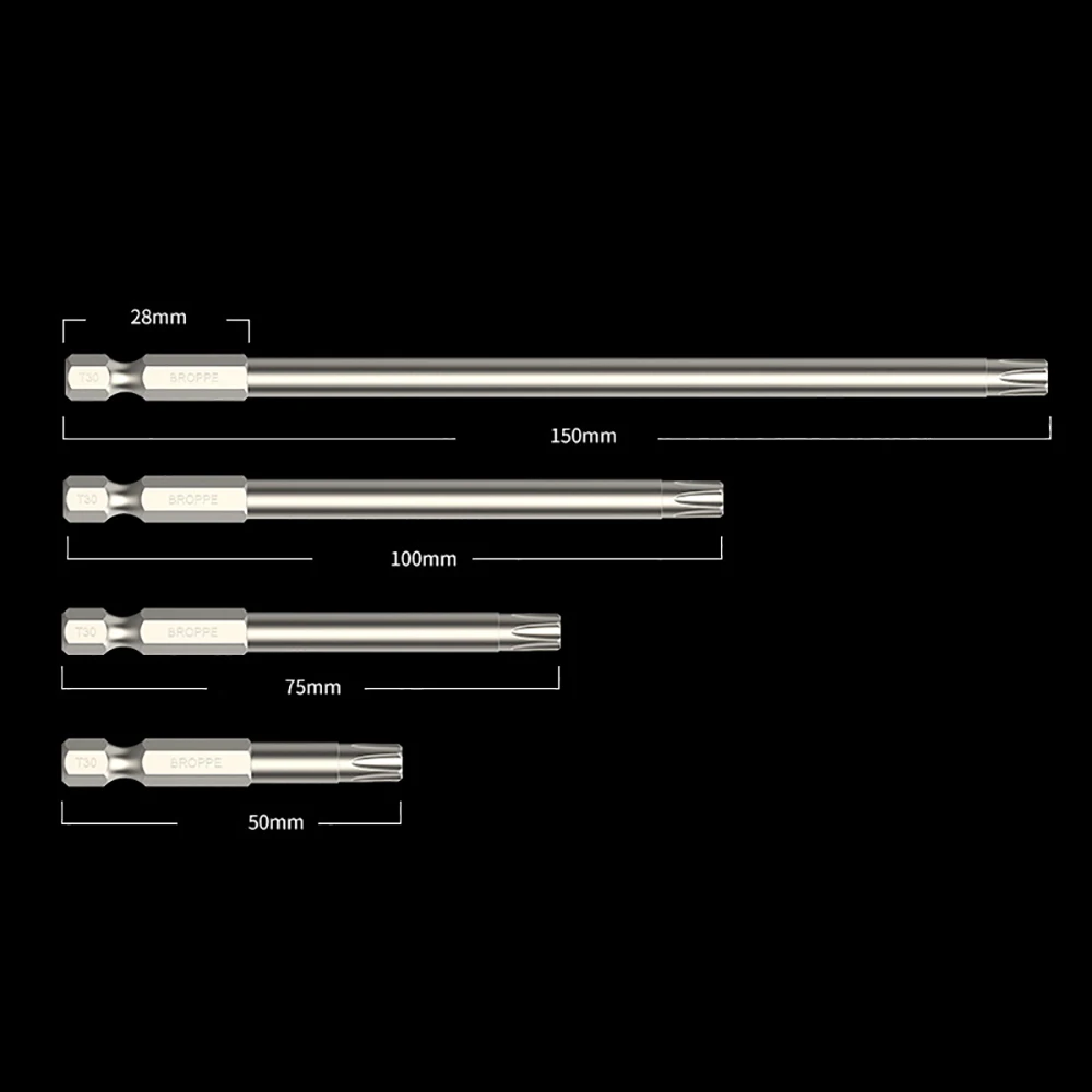 T10 T15 T20 T25 T27 T30 T40 1/4 "шестигранные биты отвертка с защитой от