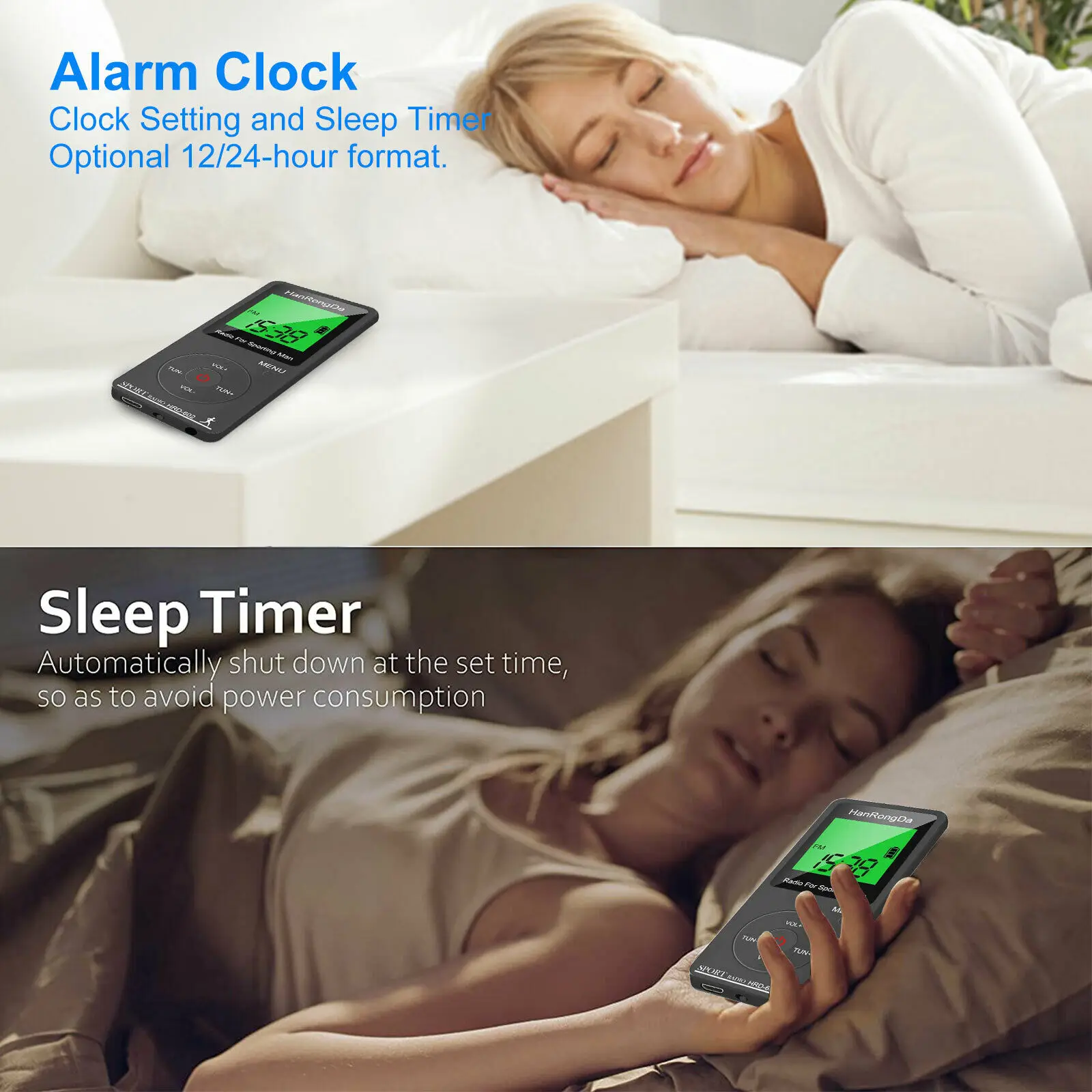 Карманное радио AM FM мини Светодиодный дисплей с Шагомером наушники Цифровая