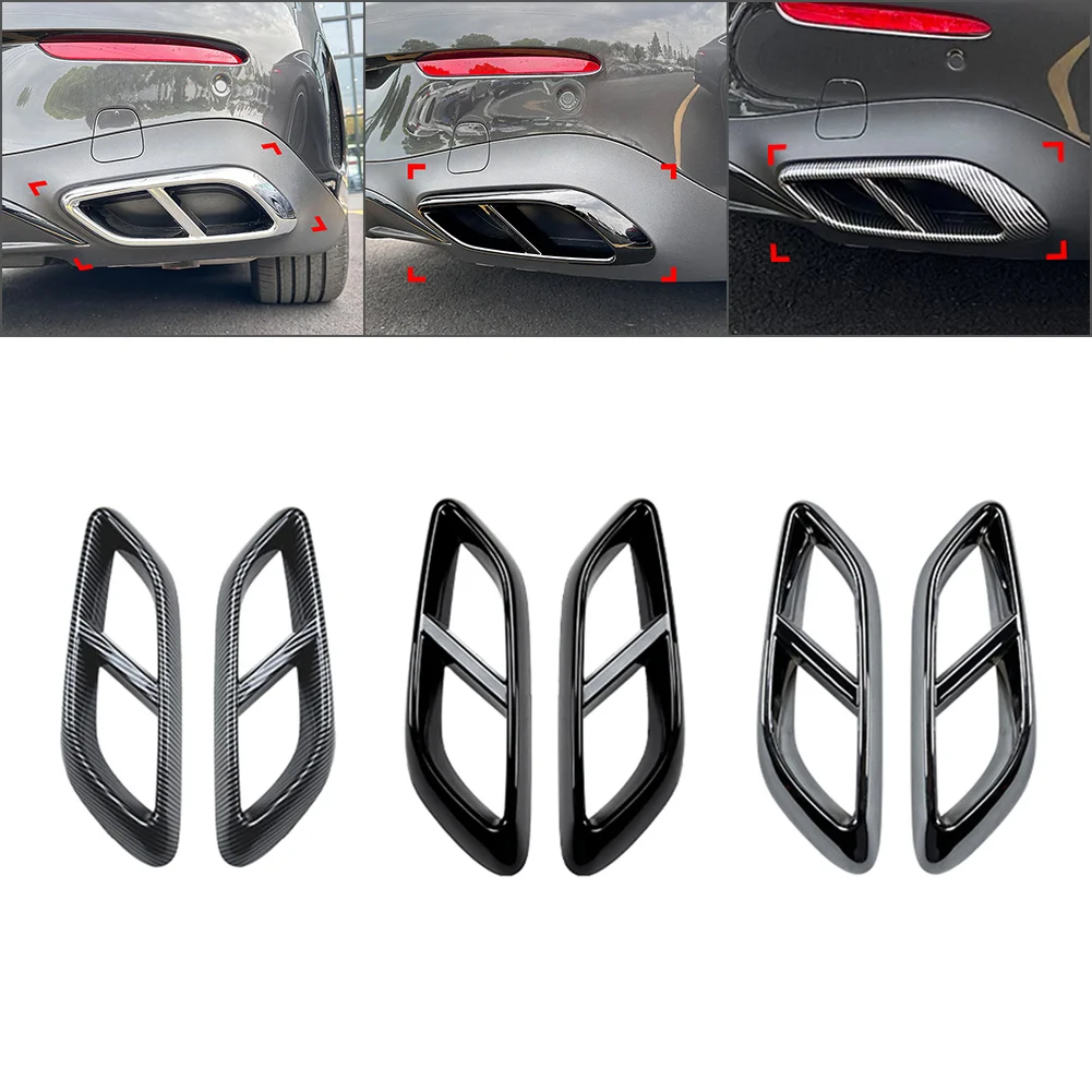 1 пара заднего бампера автомобиля выхлопная труба крышка накладка украшение для