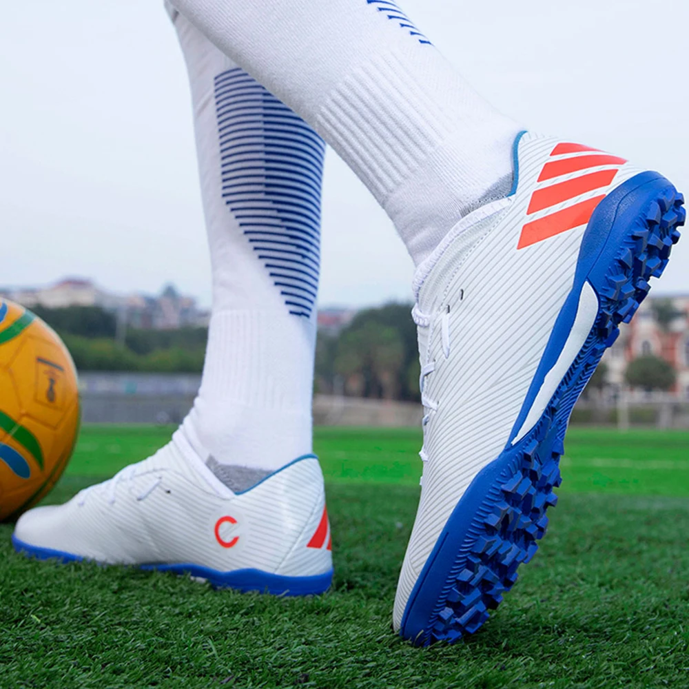 Men's Football Shoes Grass Football Ankle Boots Non-slip Unisex Indoor Football Shoes Futsal Training Shoes 35-45