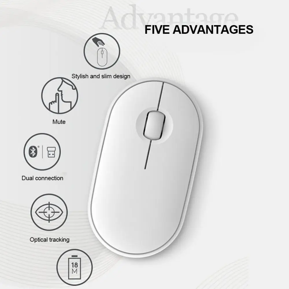 

Pebble 3 Wireless Mouse 4000DPI Compact High-Performance Bluetooth Mice For Business Office Notebook Desktop