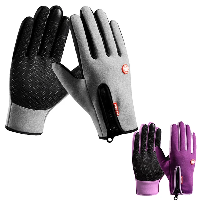 

Touch Screen Motorcycle Gloves for Winter Moto Gloves Outdoor Sport Gloves Warm Women Man Anti-slip Waterproof Zipper Guantes