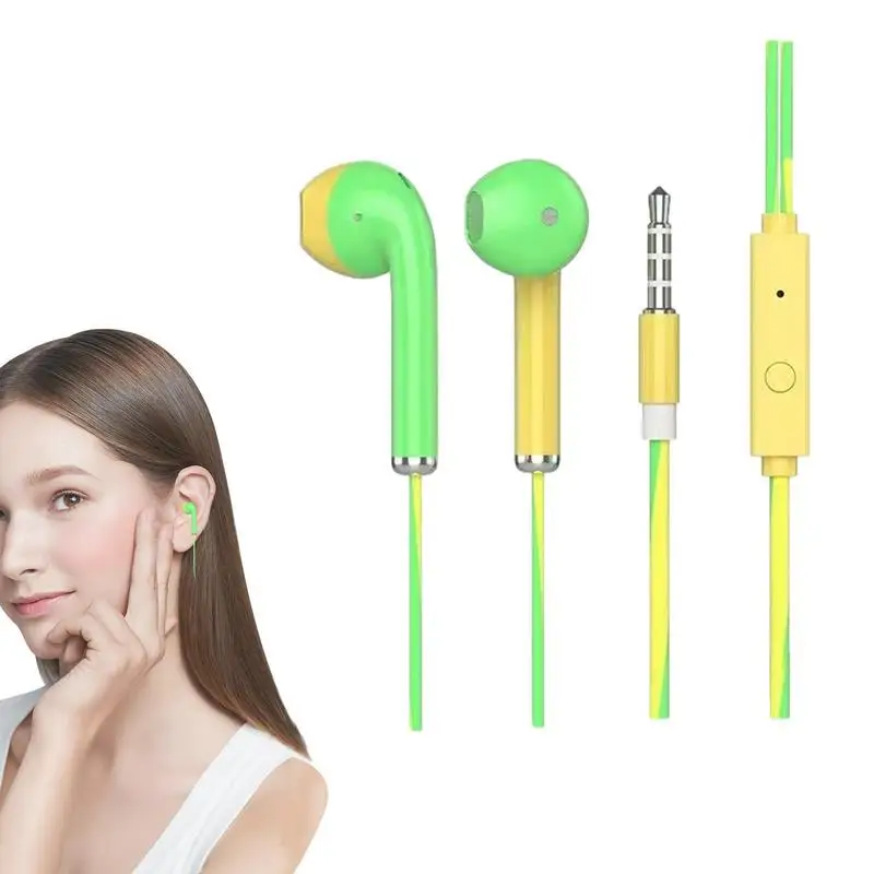 Проводные наушники-вкладыши, проводные наушники для школы, подключаемые наушники с проводом, симпатичные детские наушники для школьного компьютера