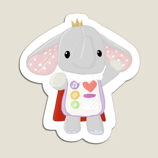 

Cutie The Elephant Magnet Magnetic Toy Kids Cute Children Stickers Colorful for Fridge Organizer Funny Baby Holder Decor Home