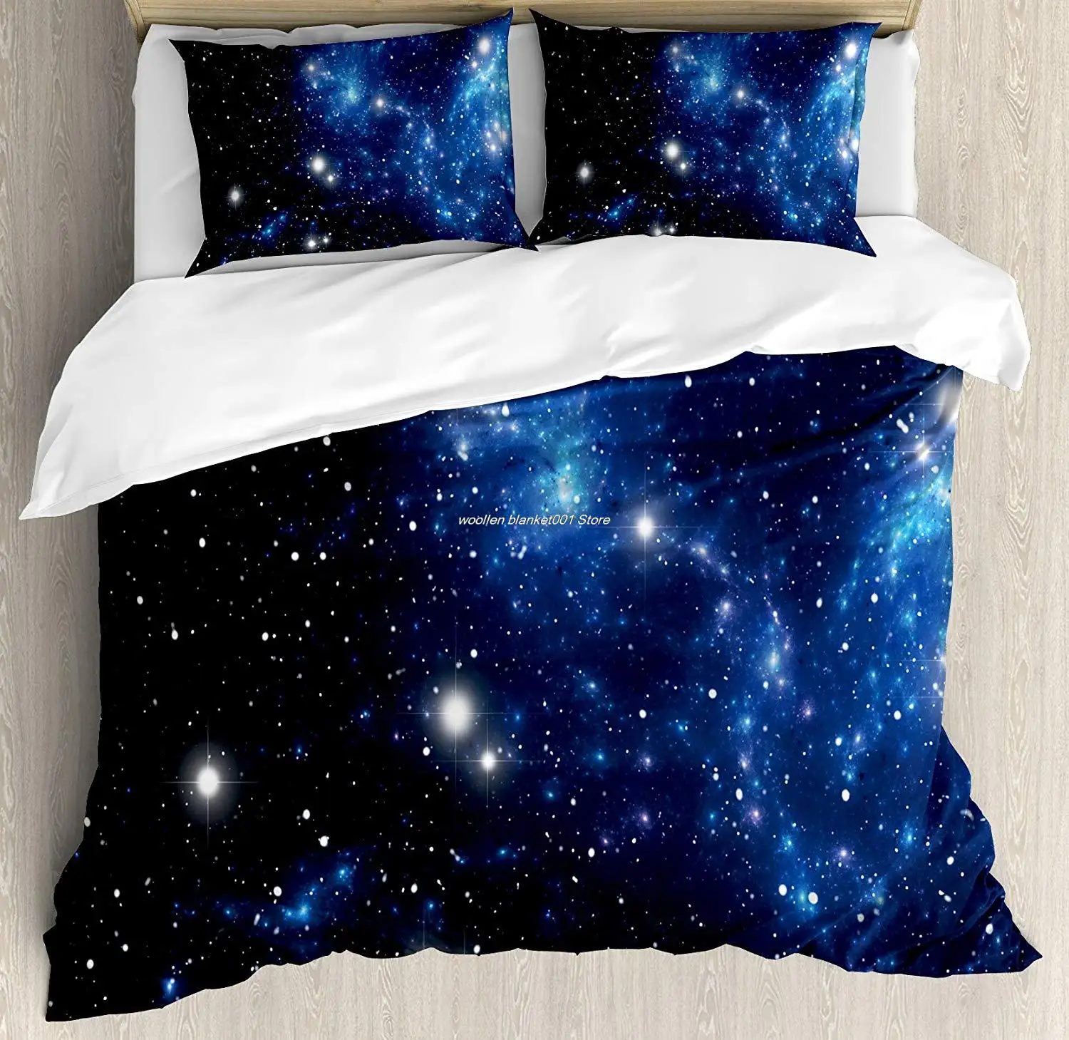 

Constellation Duvet Cover Set Outer Space Star Nebula Astral Cluster Astronomy Theme Galaxy Mystery Decor 3 Piece Bedding Set