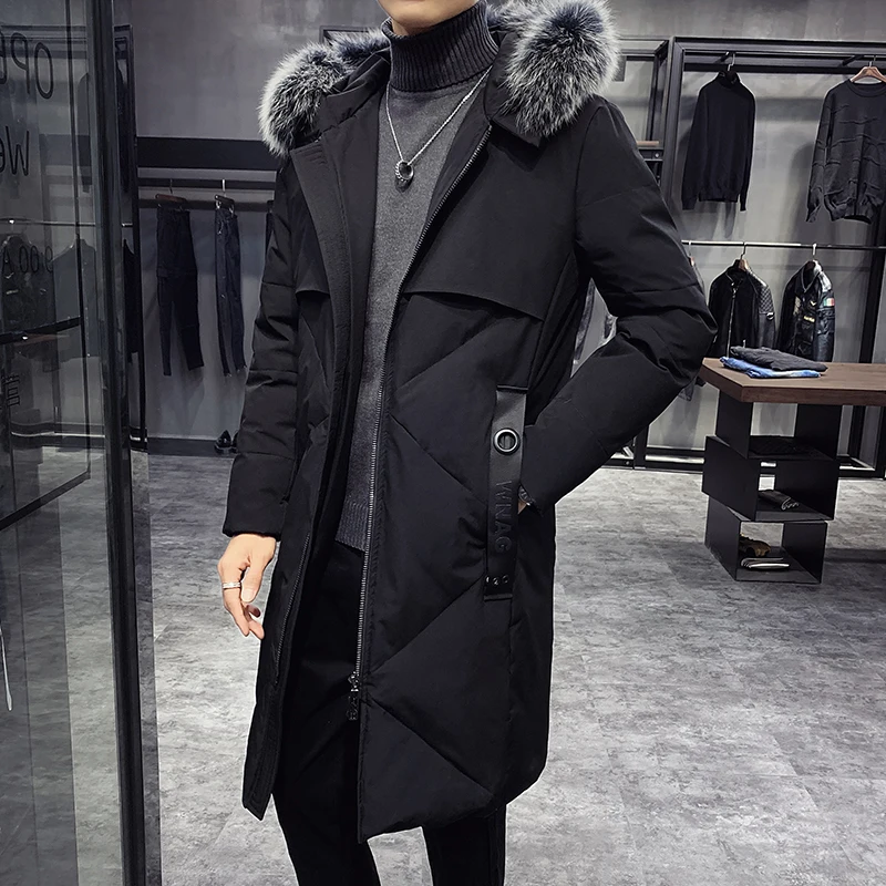 

2023 Men's Winter Fashion Ultra Lightweight Foldable Warm Down Jacket Windproof Breathable Jacket Large Size Men's Hoodie Jacket