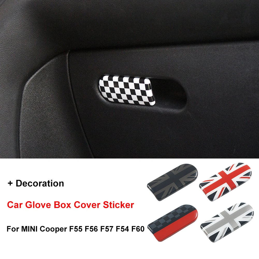 Union Jack-cubierta decorativa para guantera de coche, pegatina para MINI Cooper S F55 F56 F57 Clubman F54 Countryman F60