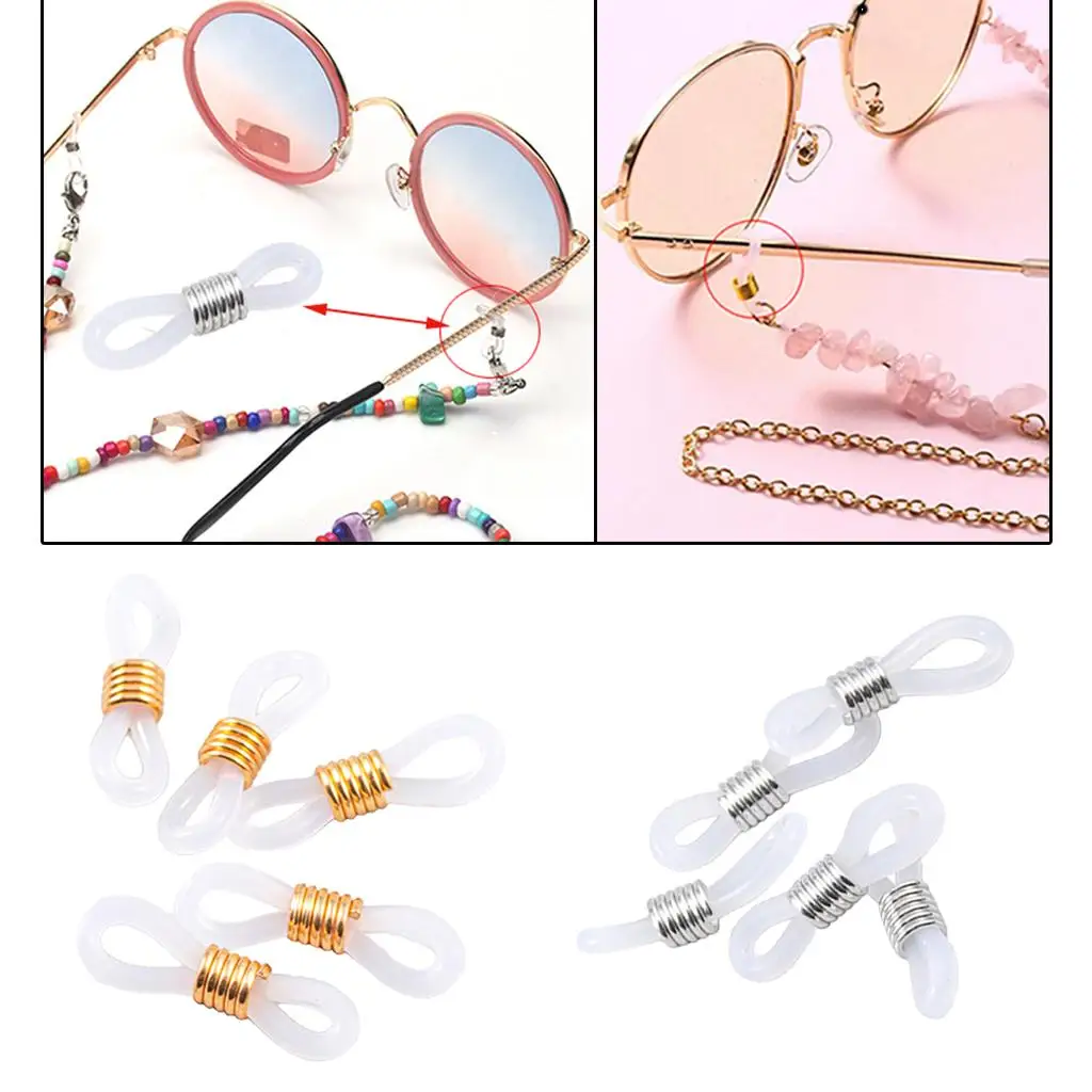 100 шт. цепочка для очков соединитель концы силиконовый ремешок держатель цепь |