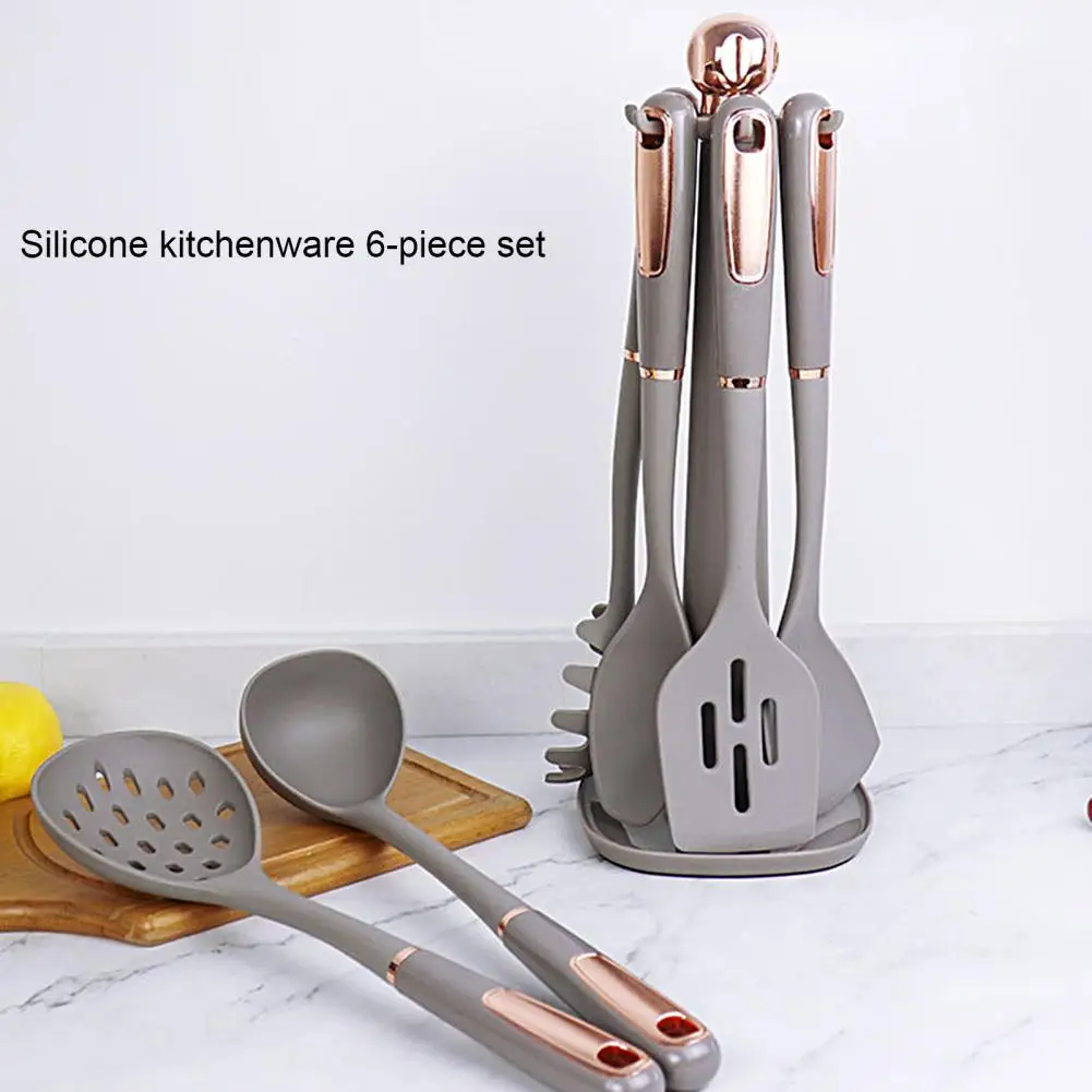 

7Pcs Convenient Cookware Set Comfortable Grip Hanging Design Soup Spoon Scraper Kitchen Cooking Utensils Kitchenware Set Cook