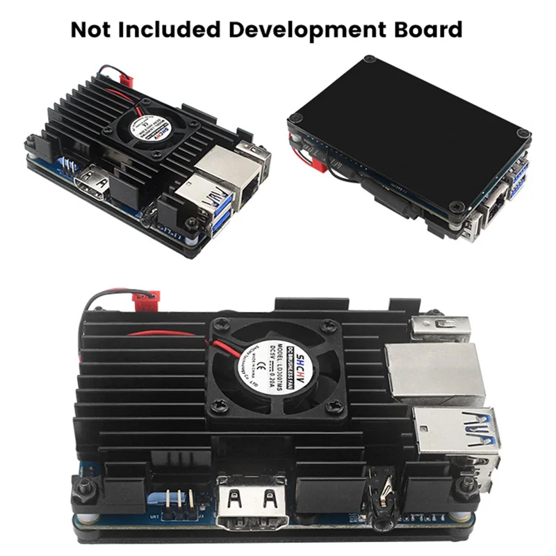 Алюминиевый корпус с охлаждающим вентилятором для Orange Pi 3 LTS