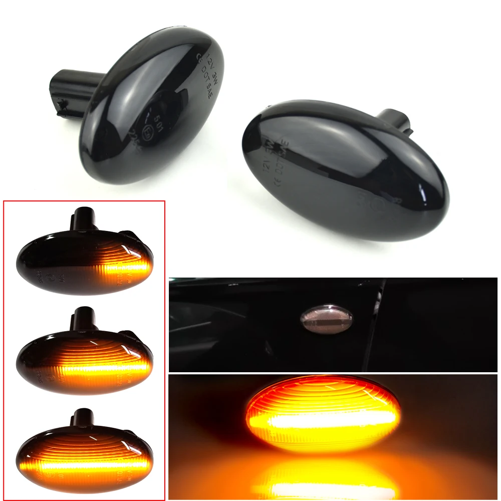 

2Pcs For Subaru Forester Impreza Wrx Sti 2008-2019 Sequential Flashing Lamp Dynamic Blinker LED Turn Signal Side Marker Light