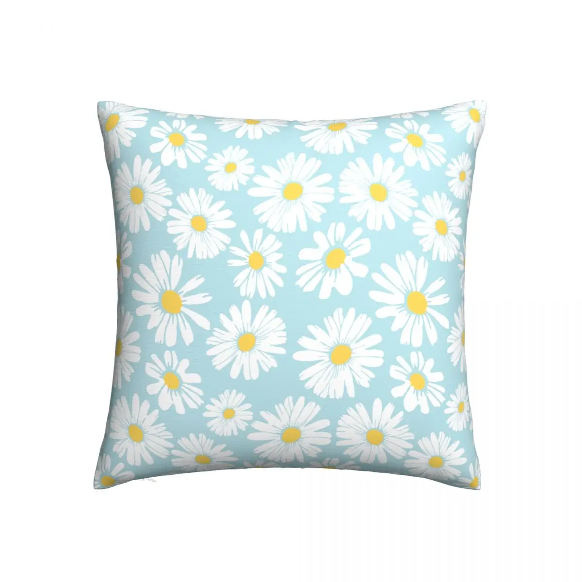 

Daisy Flower Pillowcase Soft Fabric Cushion Cover Decor Throw Pillow Case Cover Seater Square 45*45cm
