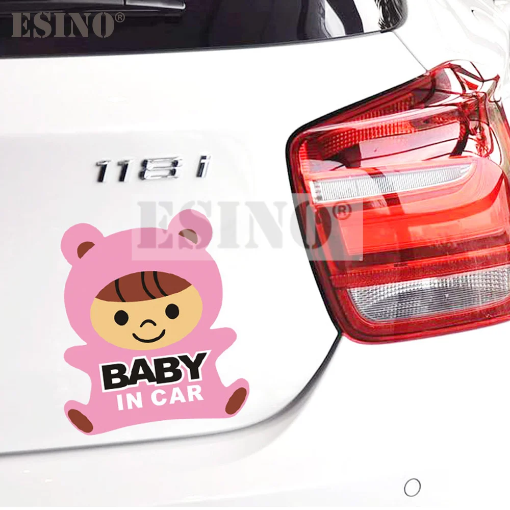 

Car Styling Funny Lovely Cartoon Girl Baby In Car Decorative Whole Body Sticker Car Accessories Styling Decal Vinyl