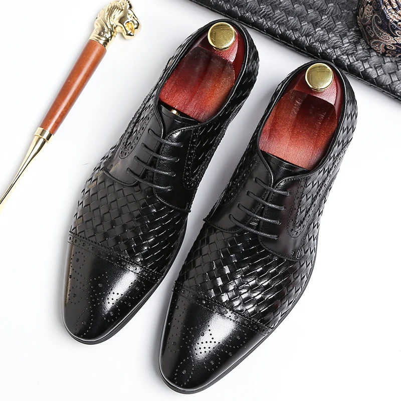 

Туфли LLUUMIU мужские классические, на шнуровке, свадебные туфли-оксфорды, деловые, броги