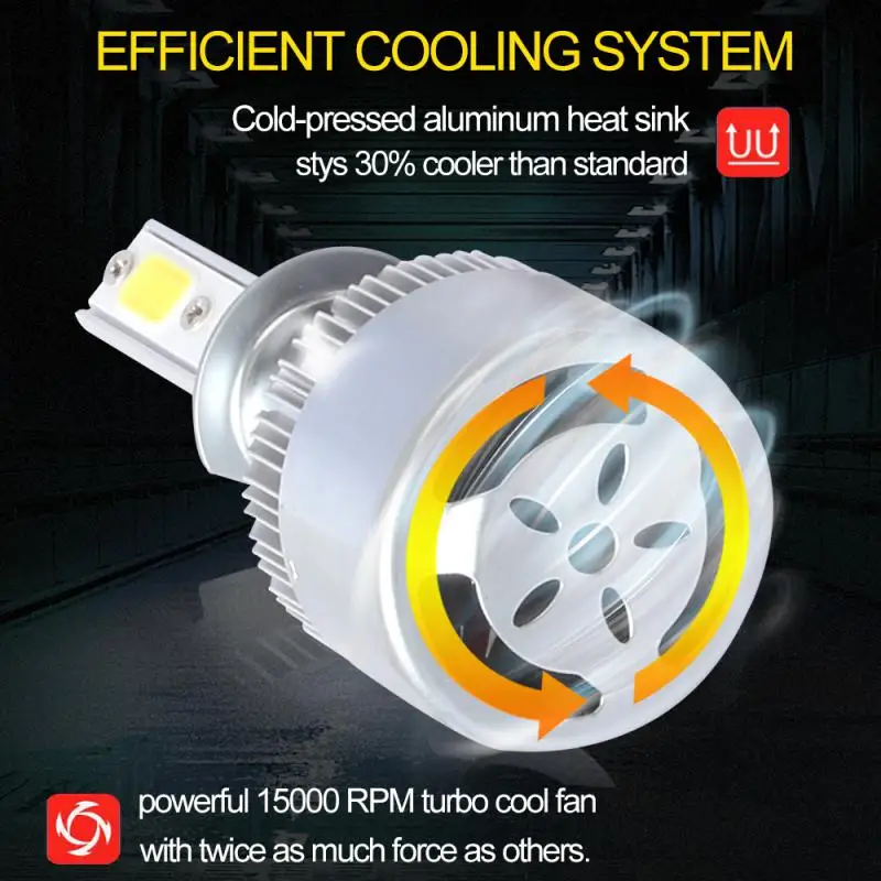 Автомобильные аксессуары для фар головного света H4 H7 H1 H3 9005 H11 9012 880 9004 H13 9006 K 3800LM 36W