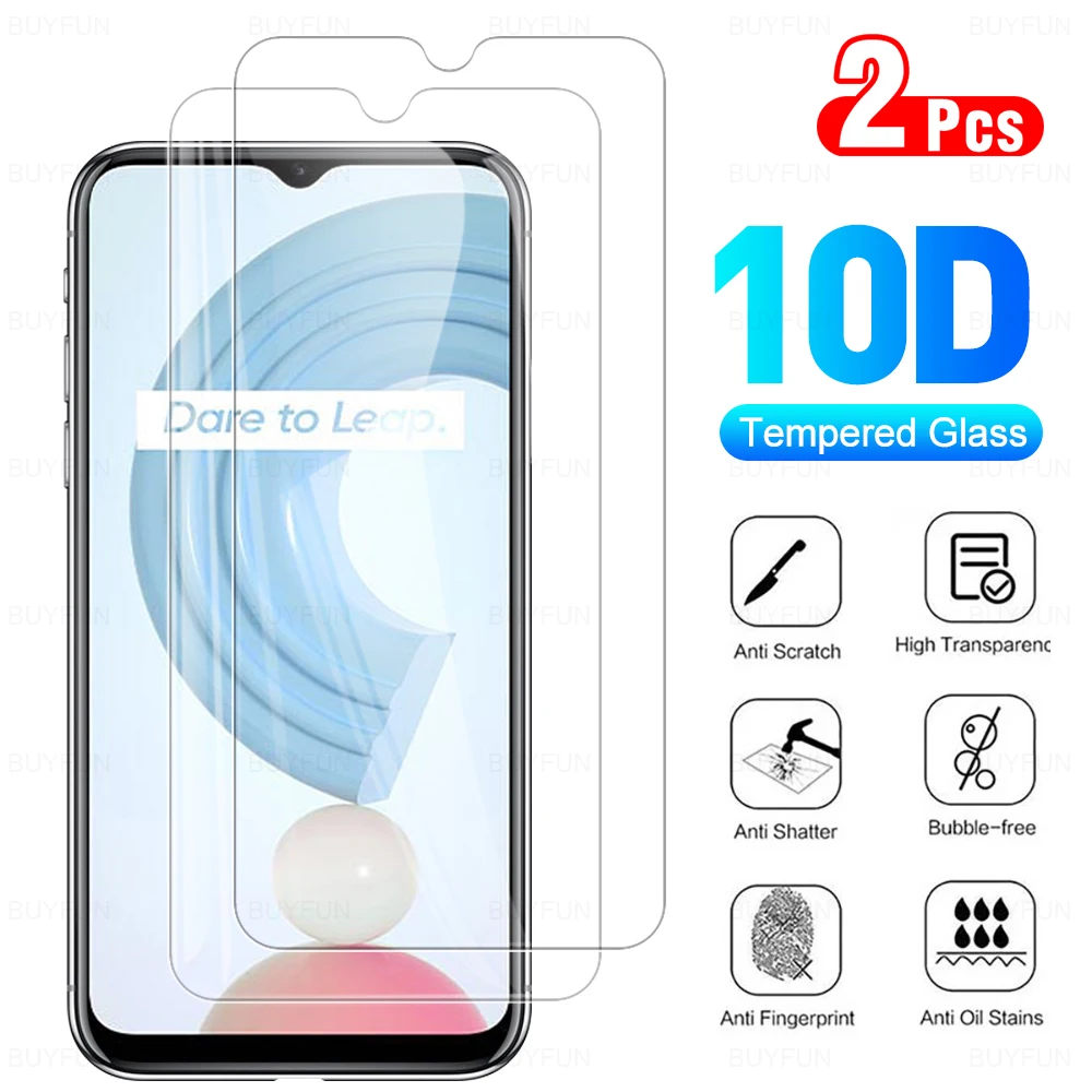 

Закаленное стекло 10D для OPPO realme c21y c25y c21 C20 C20a C25 c25s, 2 шт.