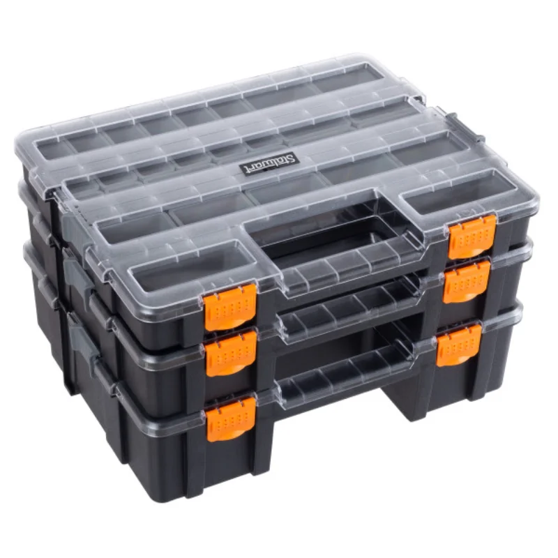 Tool Box Organizer - 3-in-1 Portable Parts Organizer with 52 Customizable Compartments To Store Hardware, Craft Supplies