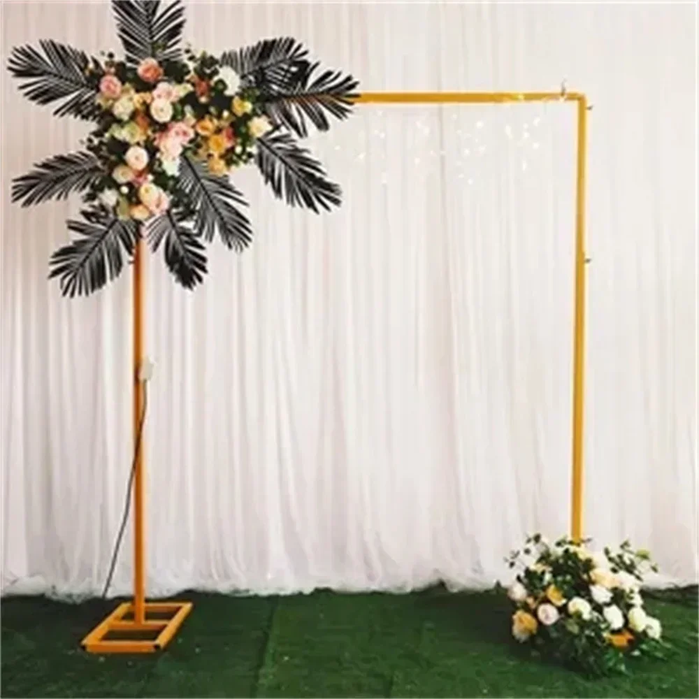 ł ślubny łuk tła wystrój stojak na balony metalowa kwadratowa rama trawnik materiały ślubne rekwizyty Baby Shower dekoracja urodzinowa
