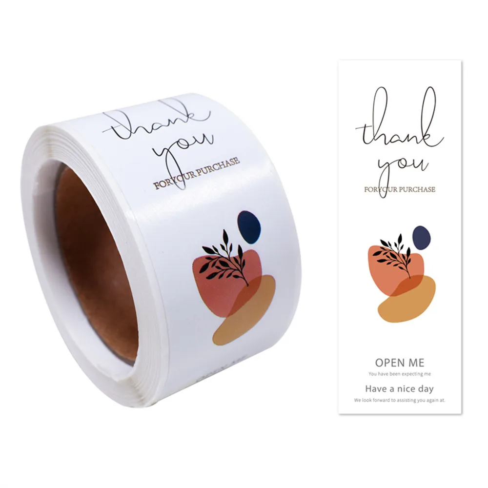 

100pcs/roll Thank You Stickers 3*9cm Seal Labels Small Business Commodity Packaging Sealing Decoration Stickers Package Stickers