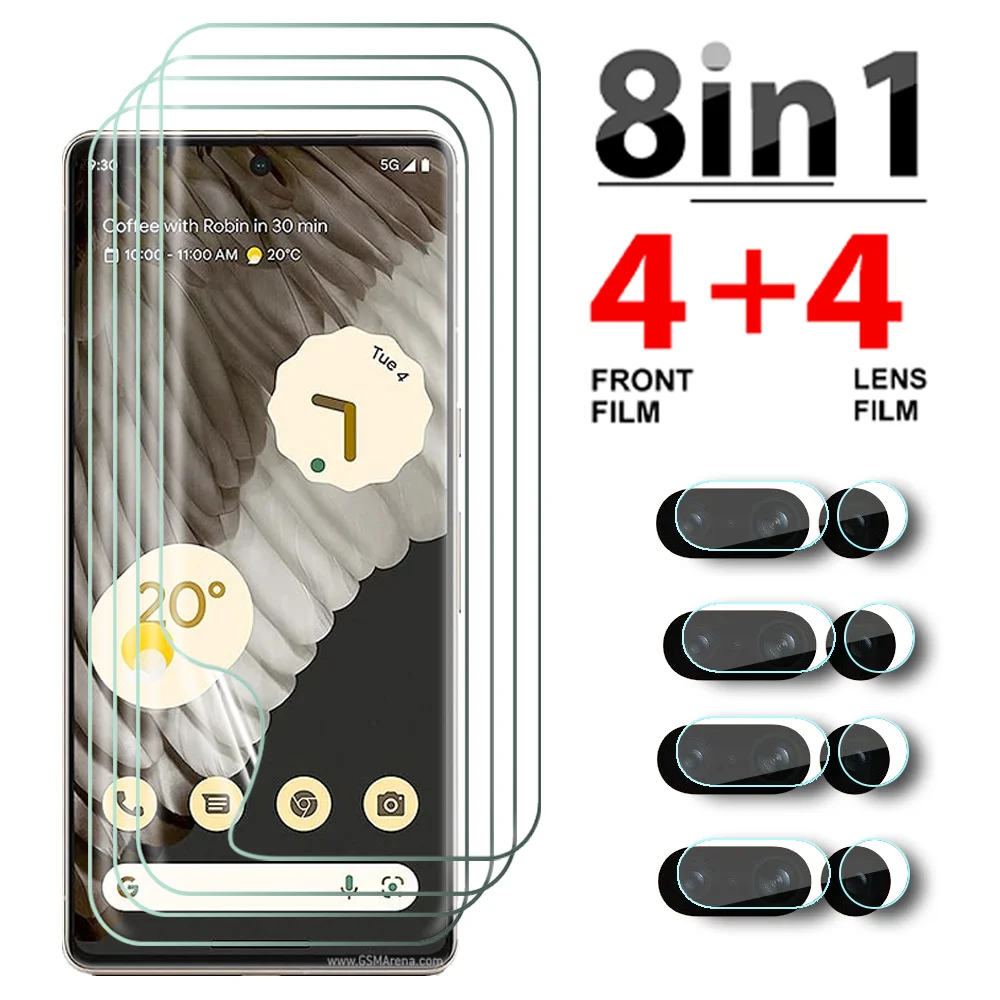 

Гидрогелевая пленка 8 в 1 для Google Pixel 7 Pro, Защитная пленка для объектива фотоаппарата Pixel7 Pixel7Pro, не стекло для смартфона