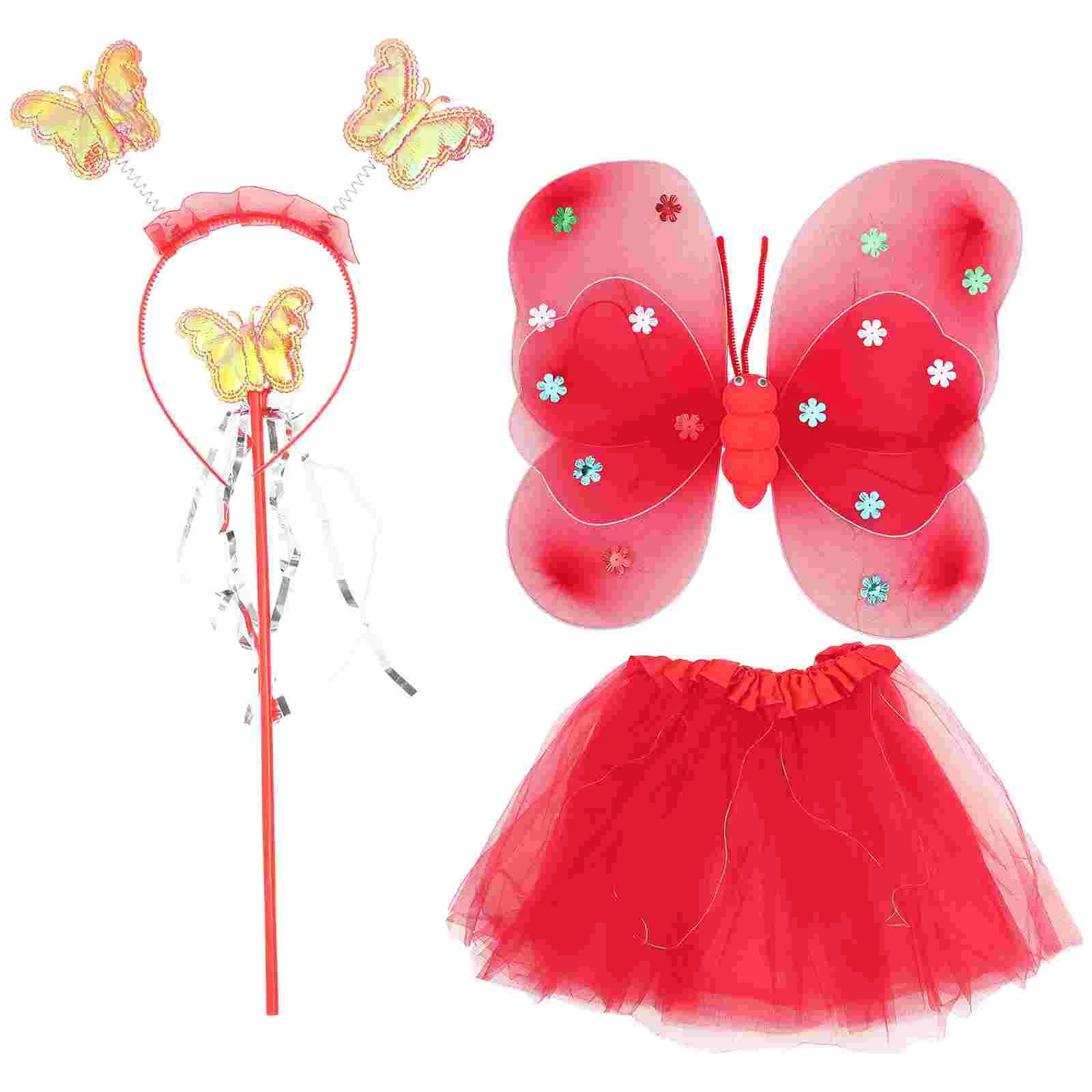 

Girls Skirt Kids Party Costume Butterfly Wing For Cosplay Stage Performance Accessories Children Girls Dress Kit