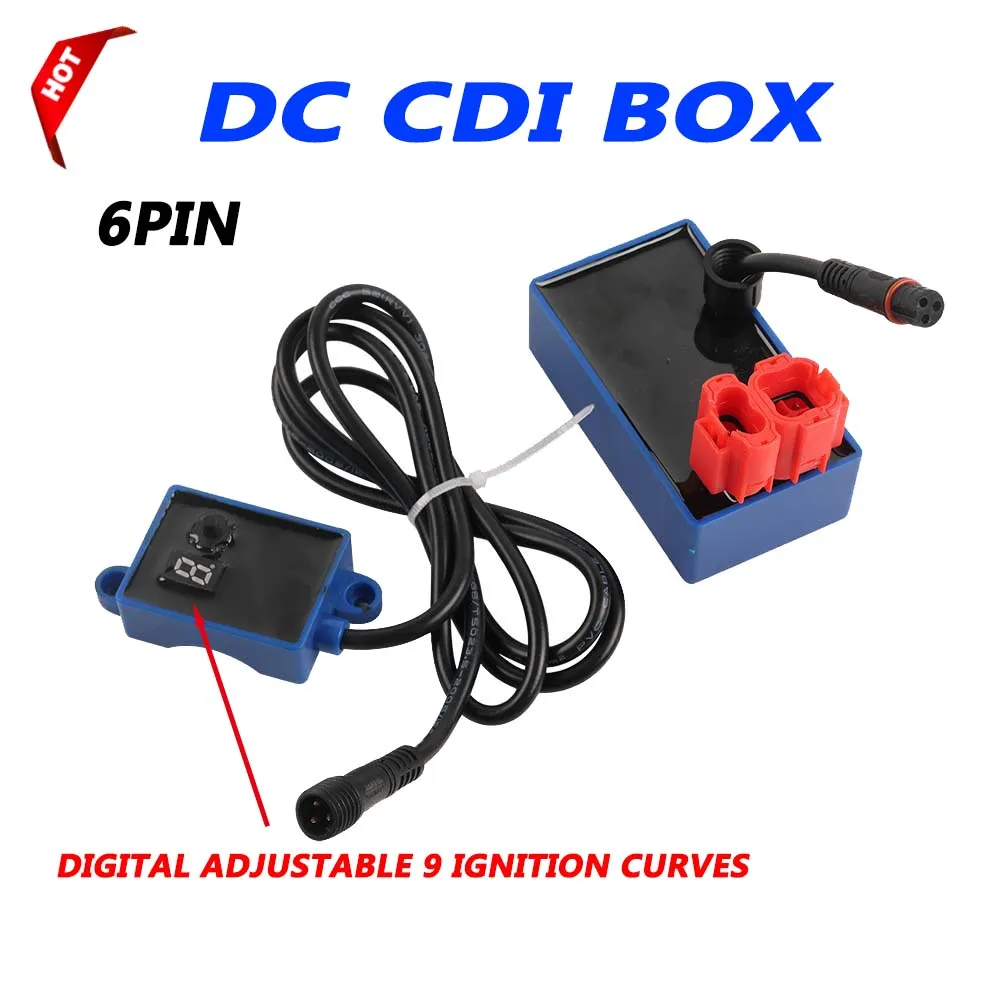 Фото 6-контактный DC CDI Box 9 кривых зажигания цифровой регулируемый высокопроизводительный GY6 150CC Zanella150 RX Z6 (2017) BERA BR200RR новый DT200 №1
