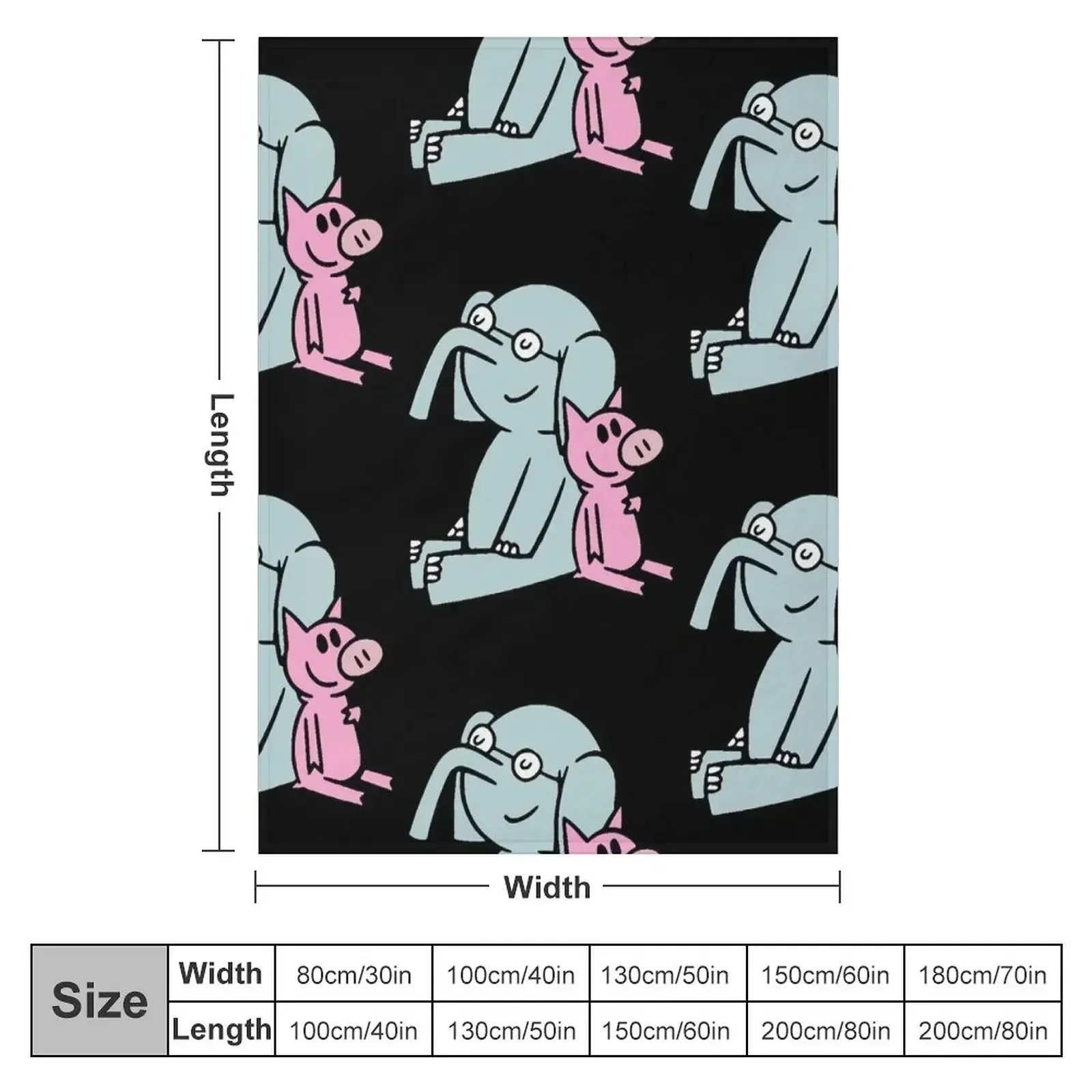 Слон и Пигги. Джералд Прозрачная наклейка с аниме диванное одеяло mo willems