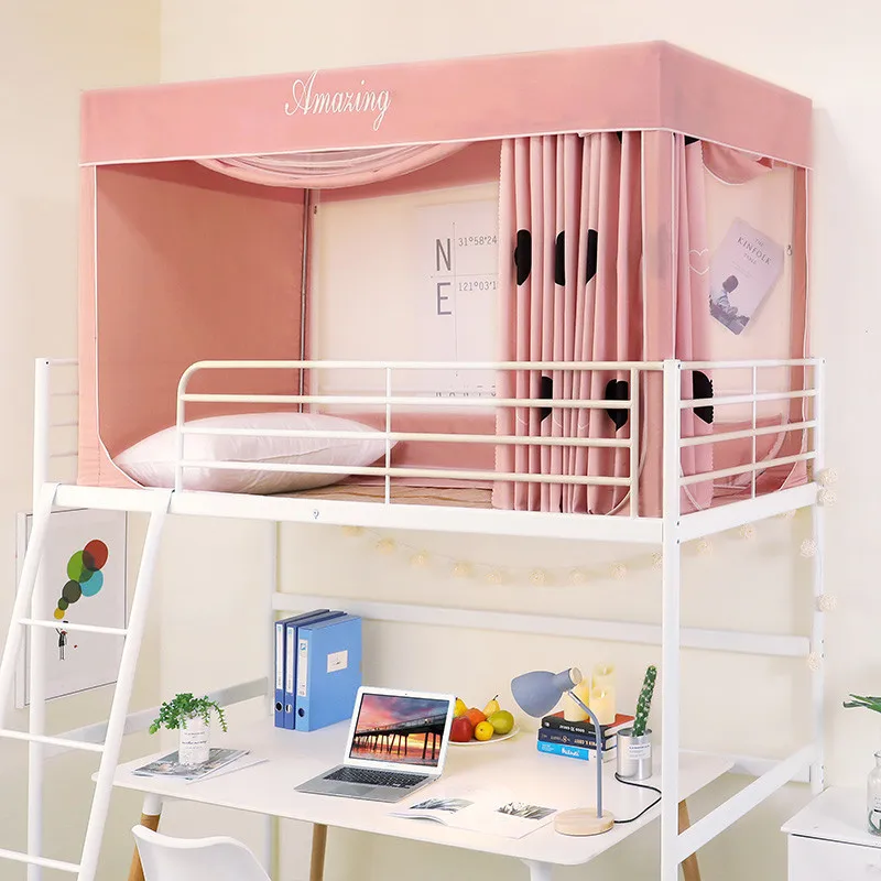 

Student Dormitory Mosquito Net Thickened Upper And Lower Bed Curtain Anti Mosquito Net Three Door