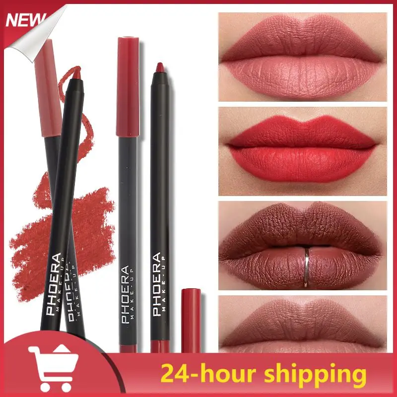 

13Colors Lipliner Pencil Waterproof Sexy Red Matte Contour Tint Lipstick Lasting Non-stick Cup Moisturising Lips Makeup Cosmetic