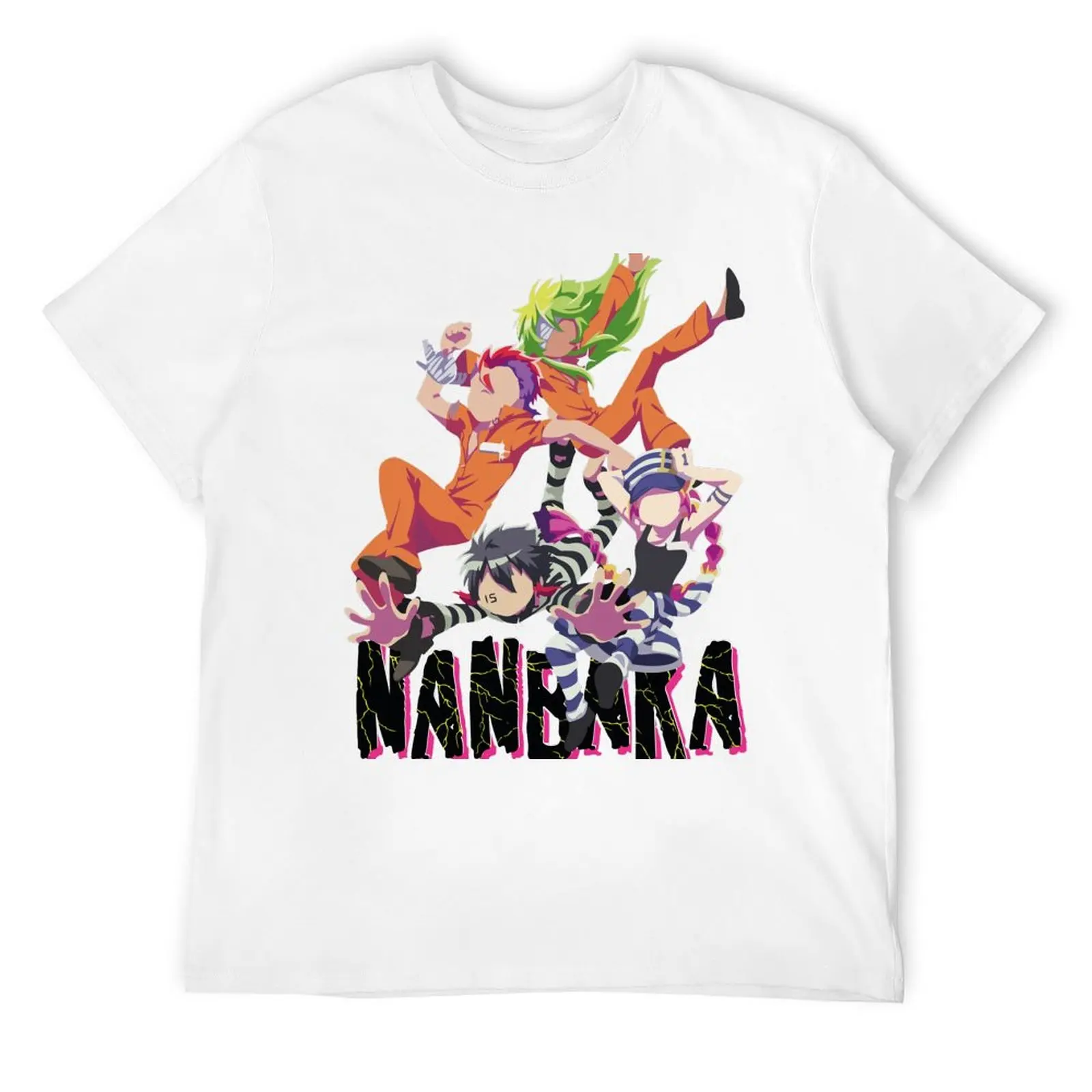 Футболка Nanbaka с синим замком необходимая футболка забавная рубашка хлопковая