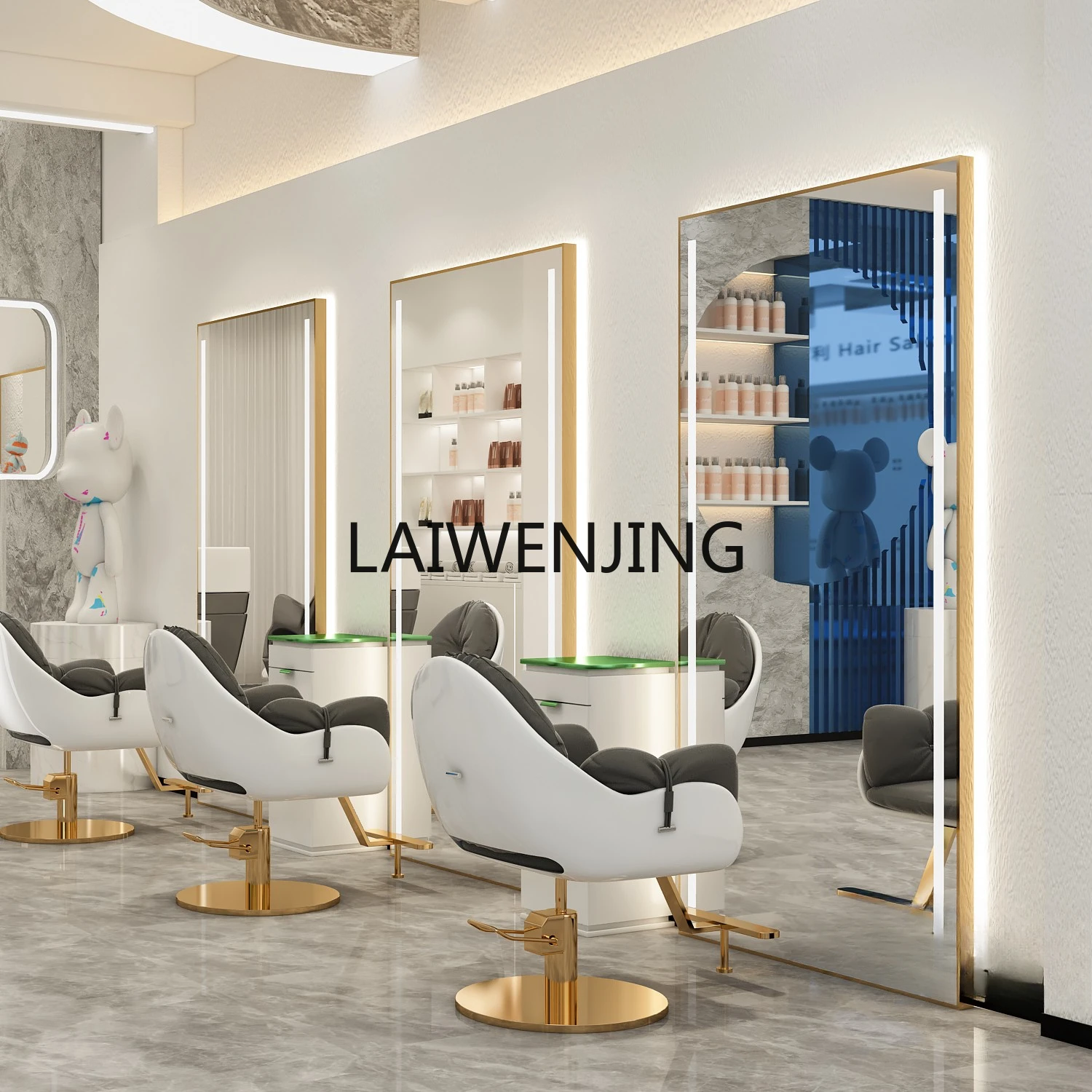 Зеркало для парикмахерской SGF зеркало специальное завивки пола и окрашивания