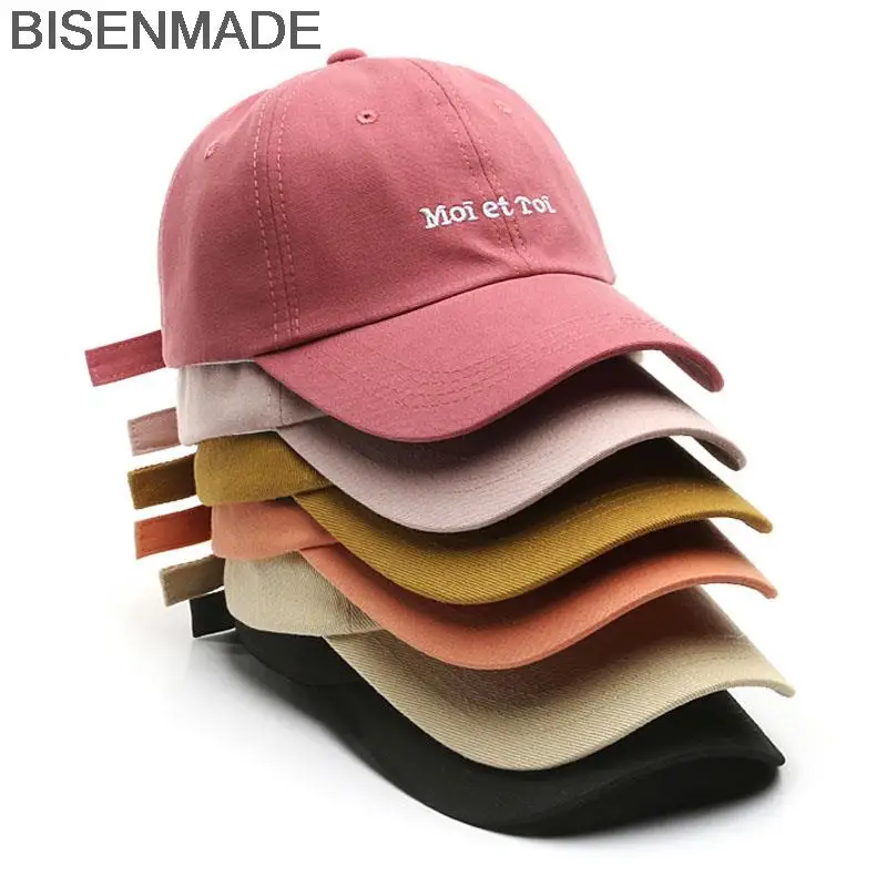 

BISENMADE Casual Baseball Cap For Women And Men Fashion Letters Embroidered Hat Boys Girls Snapback Hat Cotton Cap