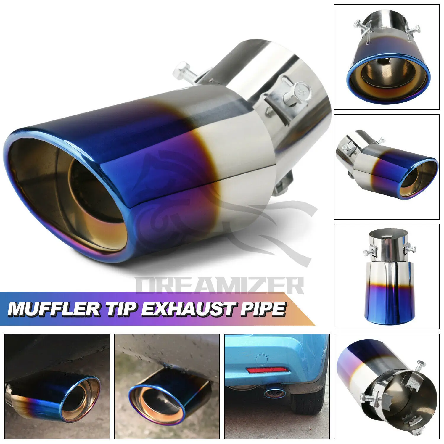 

Универсальный наконечник автомобильной выхлопной трубы, задний глушитель, горловина, нержавеющая сталь, автомобильные аксессуары, наконеч...