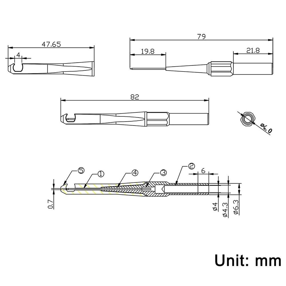 Автомобильный мультиметр 30 в тестовый зонд удлинитель игла для пирсинга