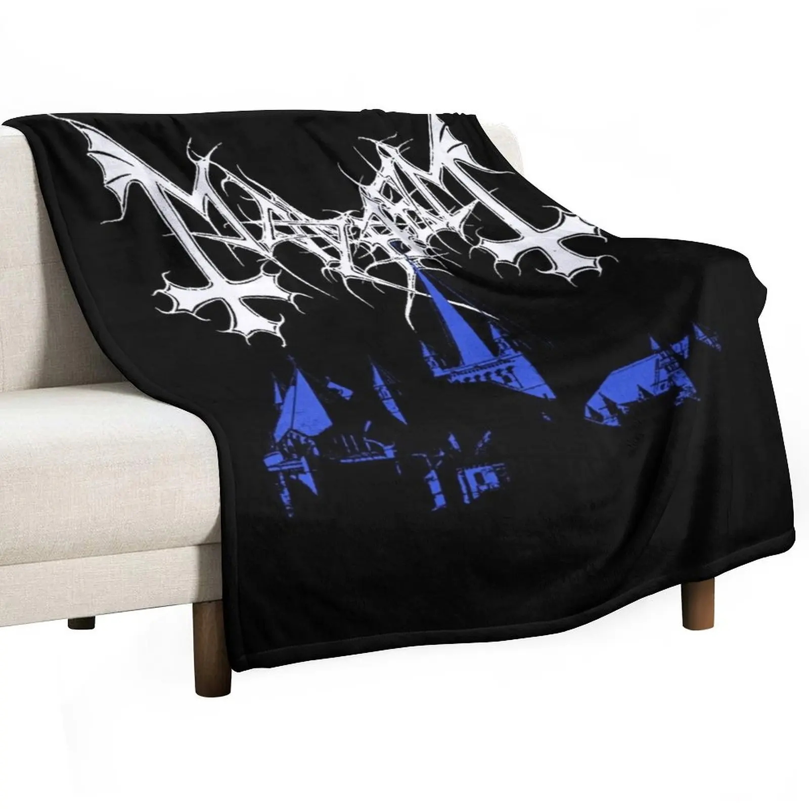 Mayhem - Норвегия Band Оригинальный логотип Fanart De Mysteriis Dom Sathanas Плед Пушистые одеяла на