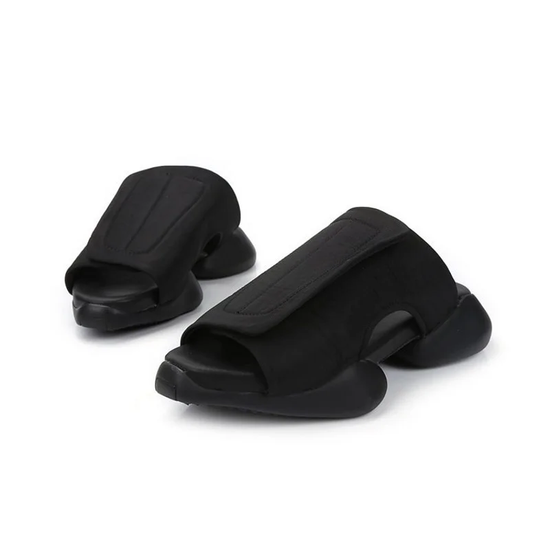 

New Summer Designer Men Horseshoe Platform Slippers Height Increasing Gladiator Beach Sandals Unisex Outside Casual Slides Shoes