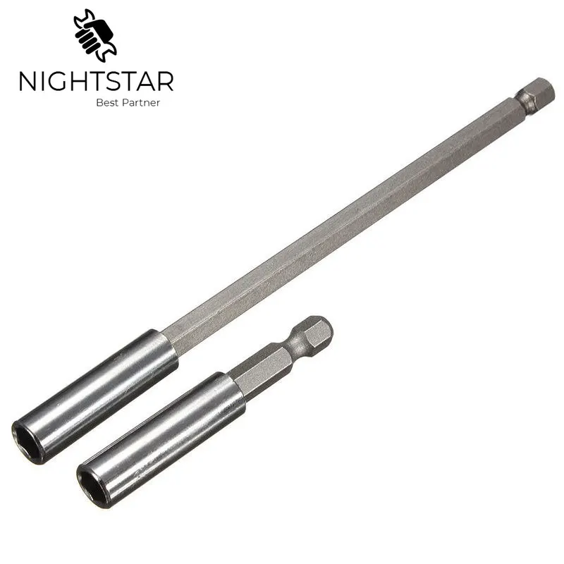 

Binoax 2pcs Screw Bit Holder Magnetic Bit Socket Extension Bar Holders Screw Driver Impact Power Tool 60mm + 150mm