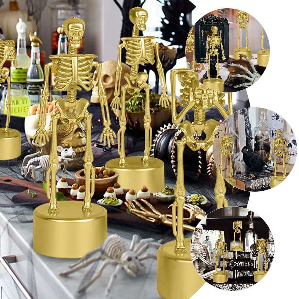 2 шт. скульптура череп стенд трофей Хэллоуин костюм фурнитура гроб настольные
