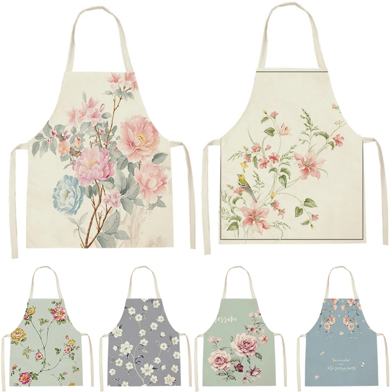 

Кухонный Фартук WQL1721 для женщин, без рукавов, из хлопка и льна